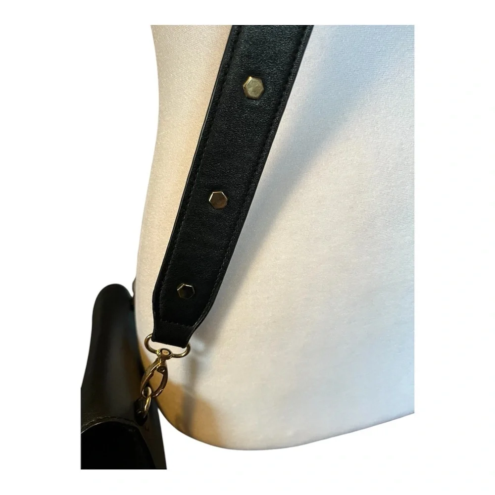 Harrods Small Black Thick Strap Crossbody New